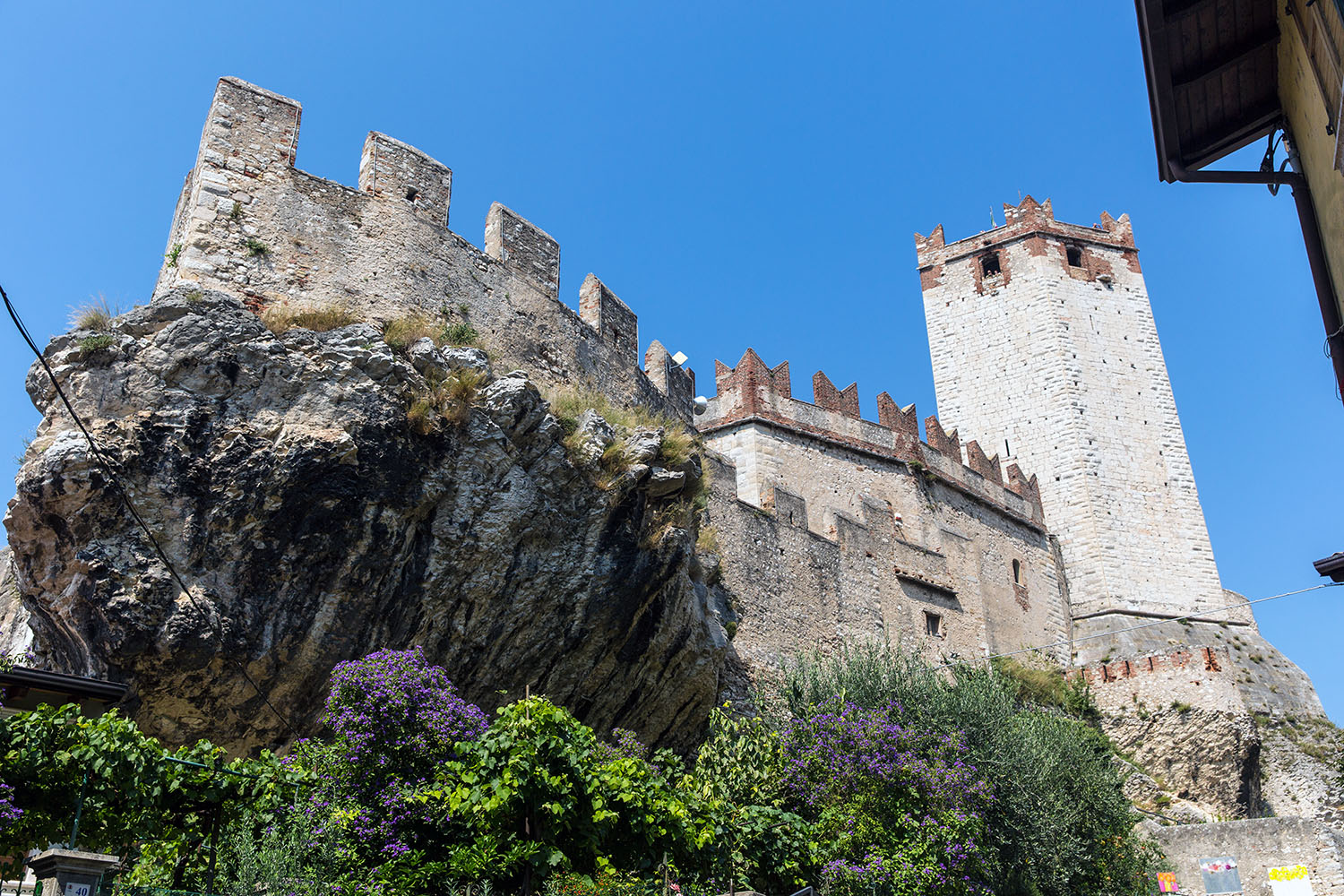Castello Scaligero di Malcesine von Land aus
