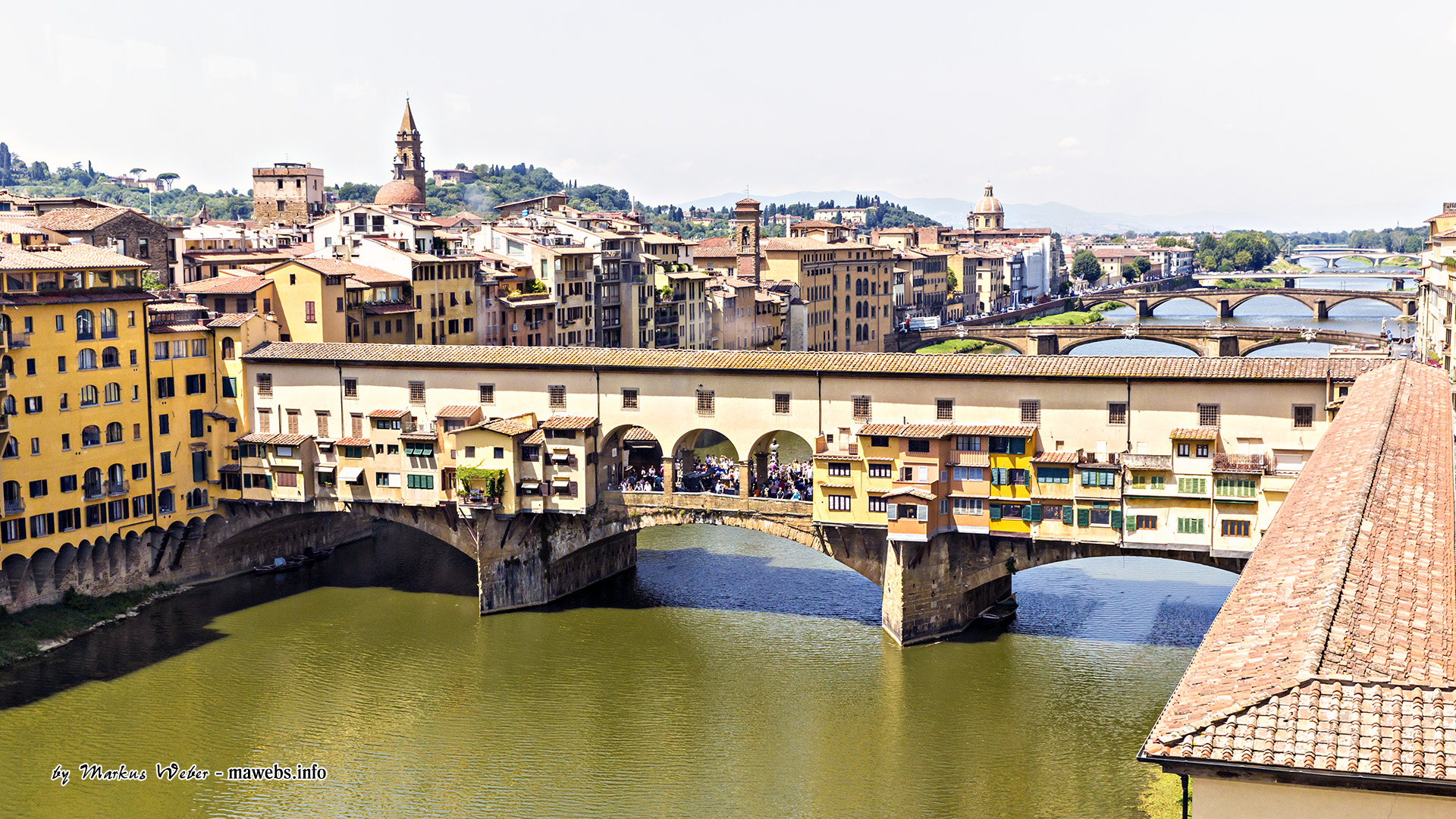 Ponte Vecchio von den Uffizien aus gesehen