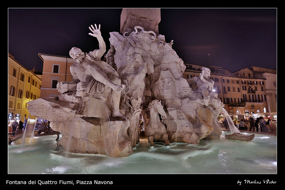 Fontana dei Quattro Fiumi (Bellini), Piazza Navona